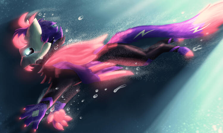 Fully rendered full-body with complex background (character belongs to Xysible) - 55€