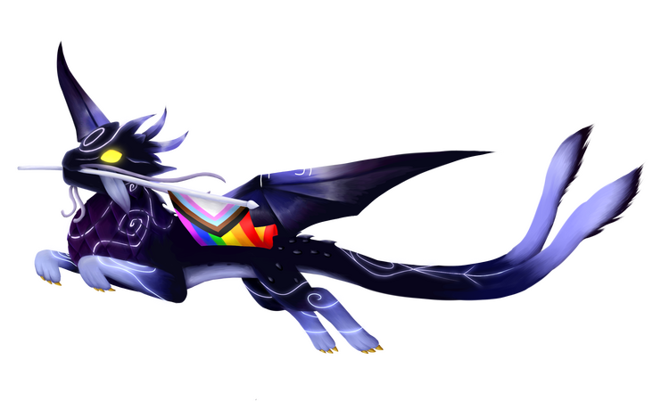 Minimally shaded full-body without a background (Kotun dragon from the mobile game DragonVale) (old art) - 25€
