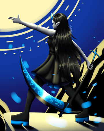 Fully rendered full-body with slightly complex background (character belongs to Kauu) - 45€