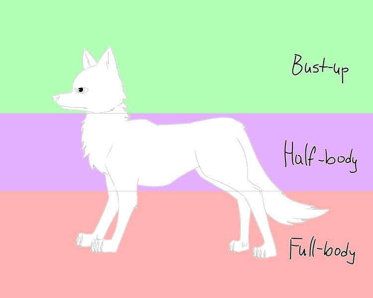 Size reference for quadrupedal characters